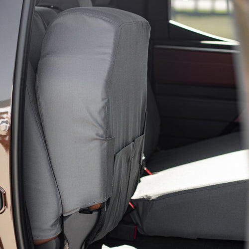 TigerTough seat covers for Toyota Tundra CrewMax rear seats  - gray Cordura fabric
