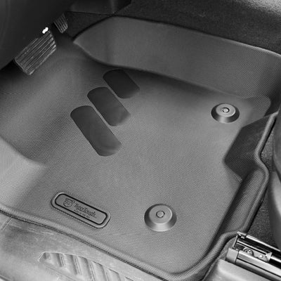 Front & Rear Floor Liners - 2019+ Silverado/Sierra Crew Cab (WITH Rear Under Seat Storage)