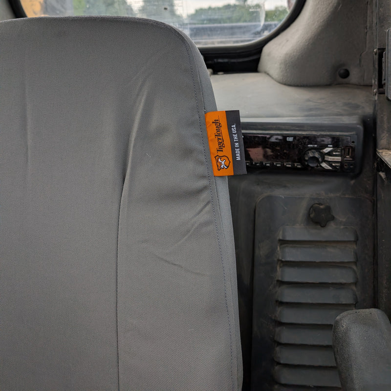 Antimicrobial CAT D-Series Skid Loader Seat Cover - Suspension Seat