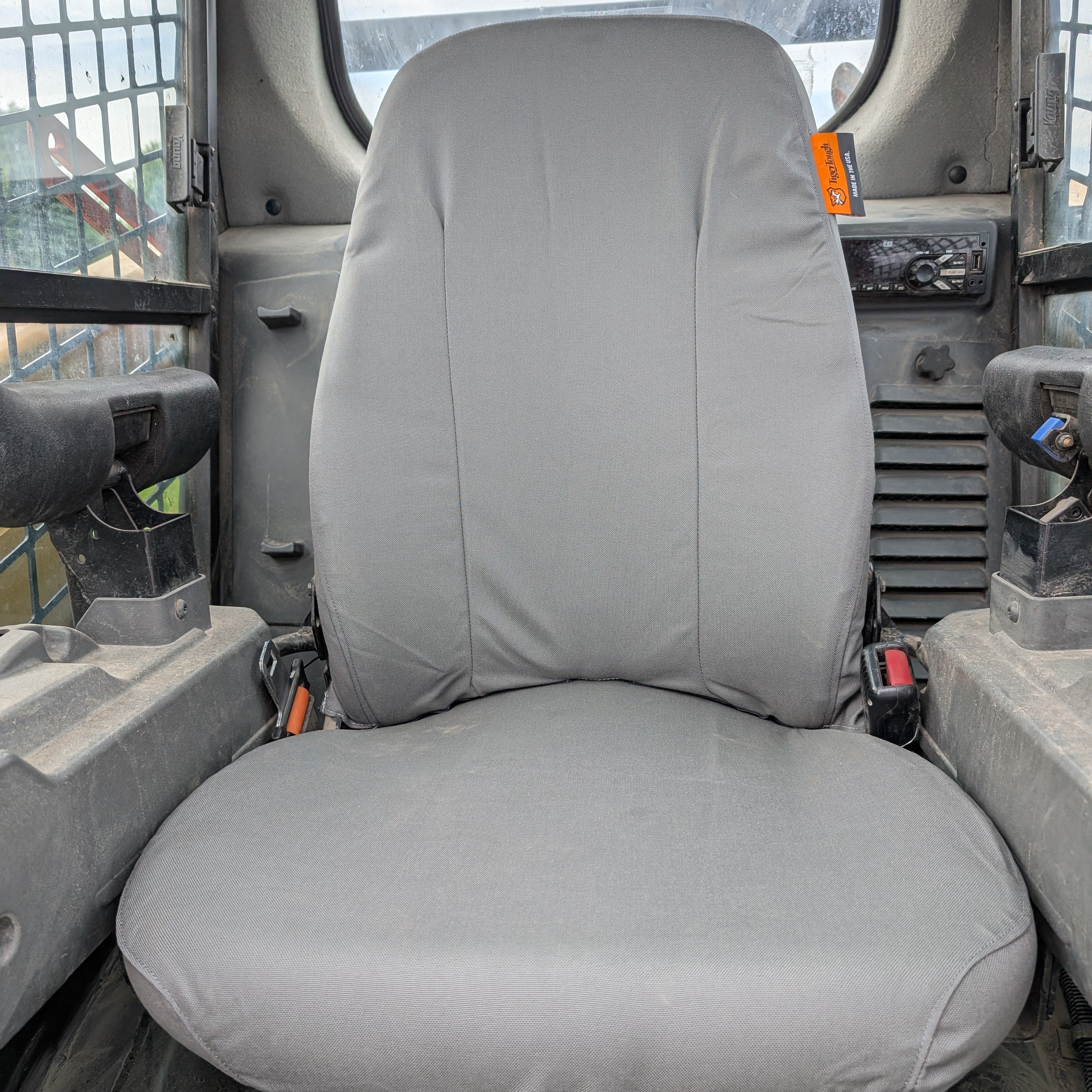CAT D-Series Skid Loader Seat Cover - Suspension Seat (E0822035)