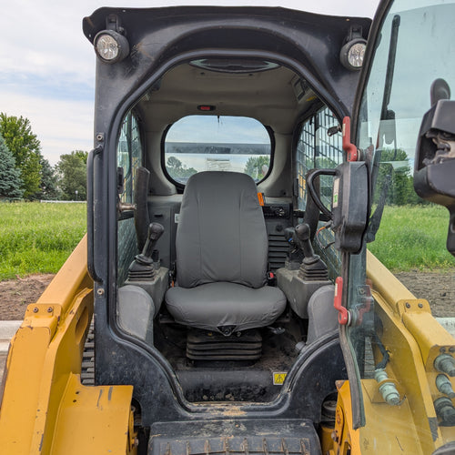 CAT D-Series Skid Loader Seat Cover - Suspension Seat (E0822035)