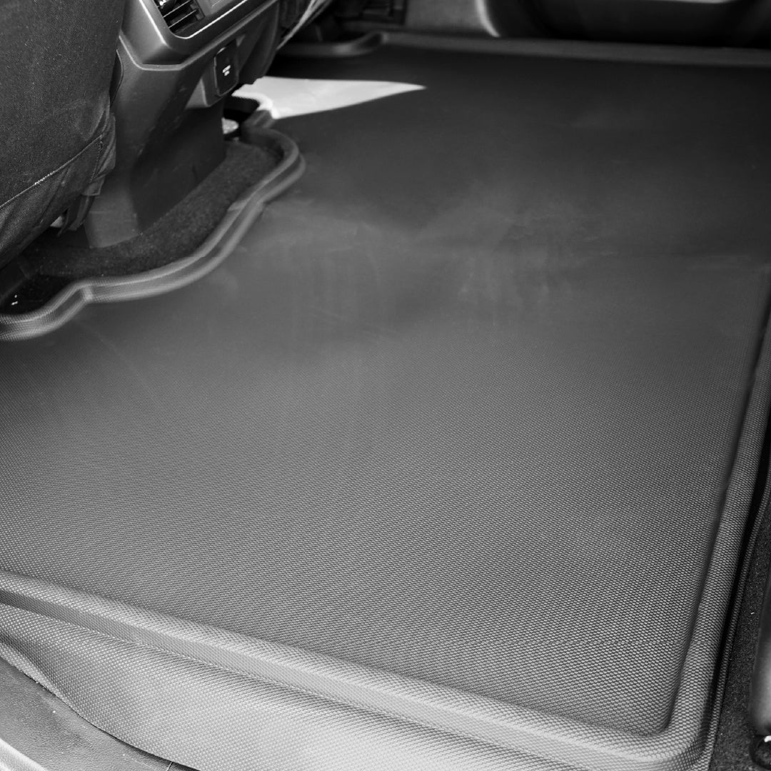 Front & Rear Floor Liners - 2015+ Ford F150 SuperCrew (WITH Rear Fold-Flat Storage)--3