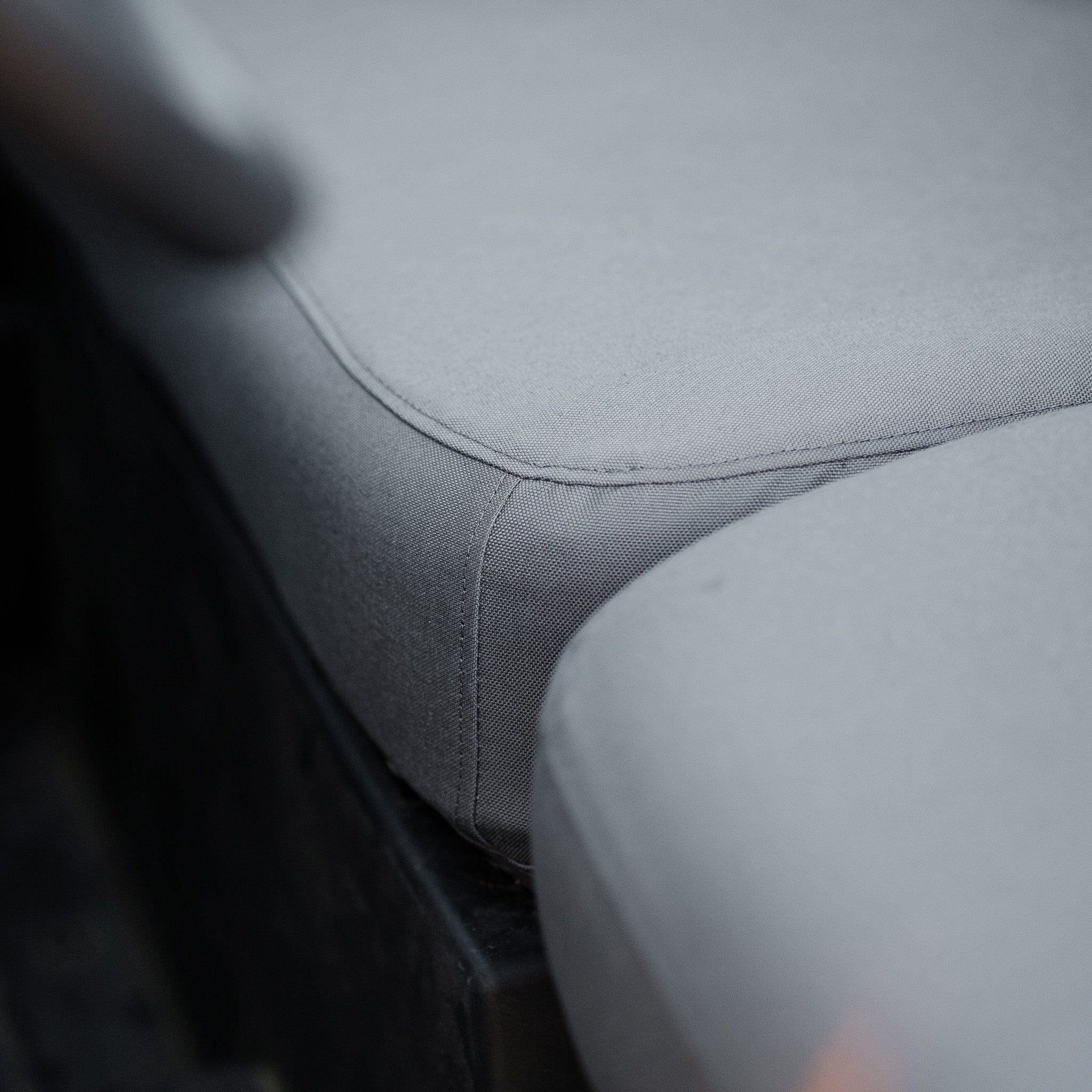Another detail photo of the seat covers on this John Deere Gator side-by-side. Everything is hand stitched in the USA.
