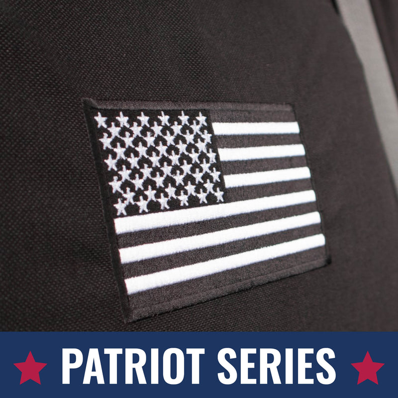 Stock Embroidery – Black and White American Flag