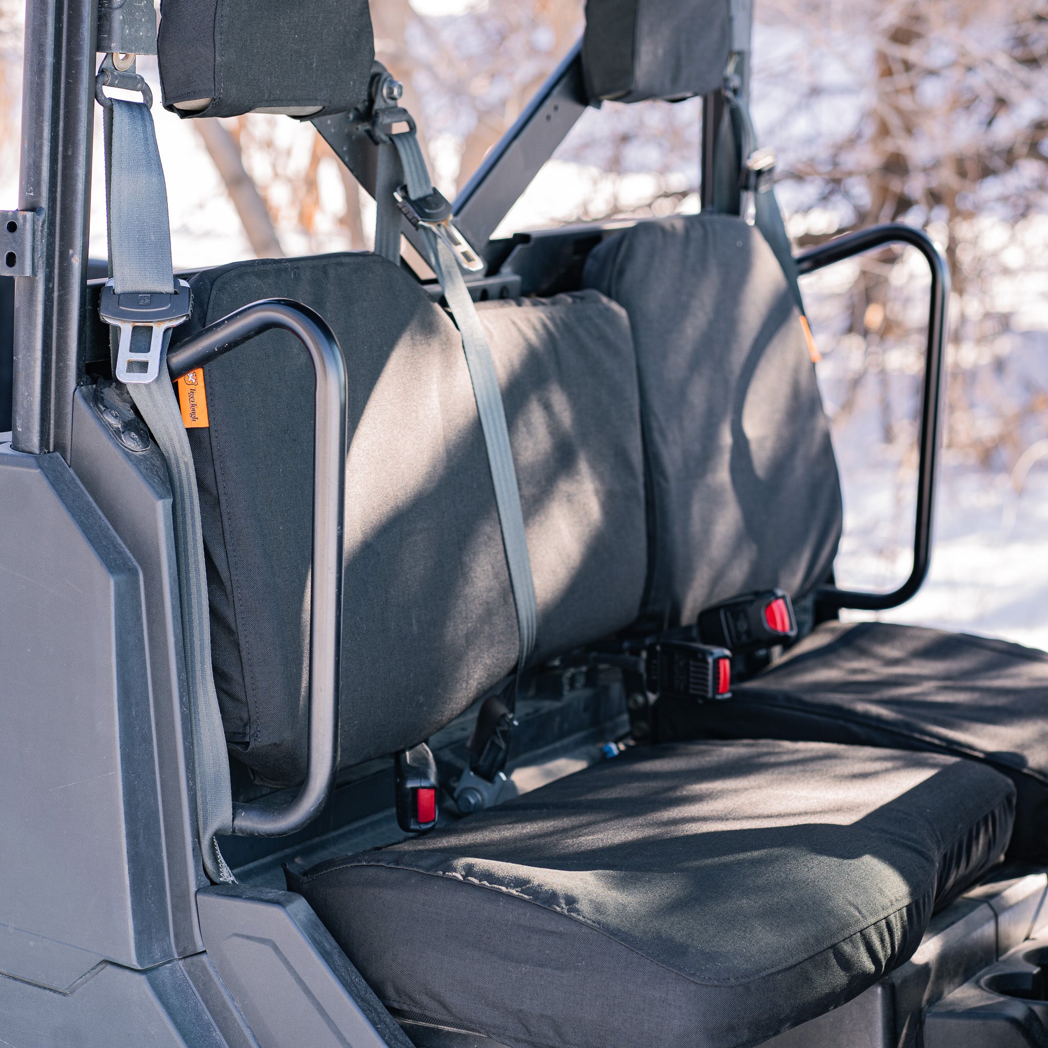 TigerTough seat covers for side-by-sides are made from 1000 denier Cordura fabric, which is a supple but extremely durable fabric.