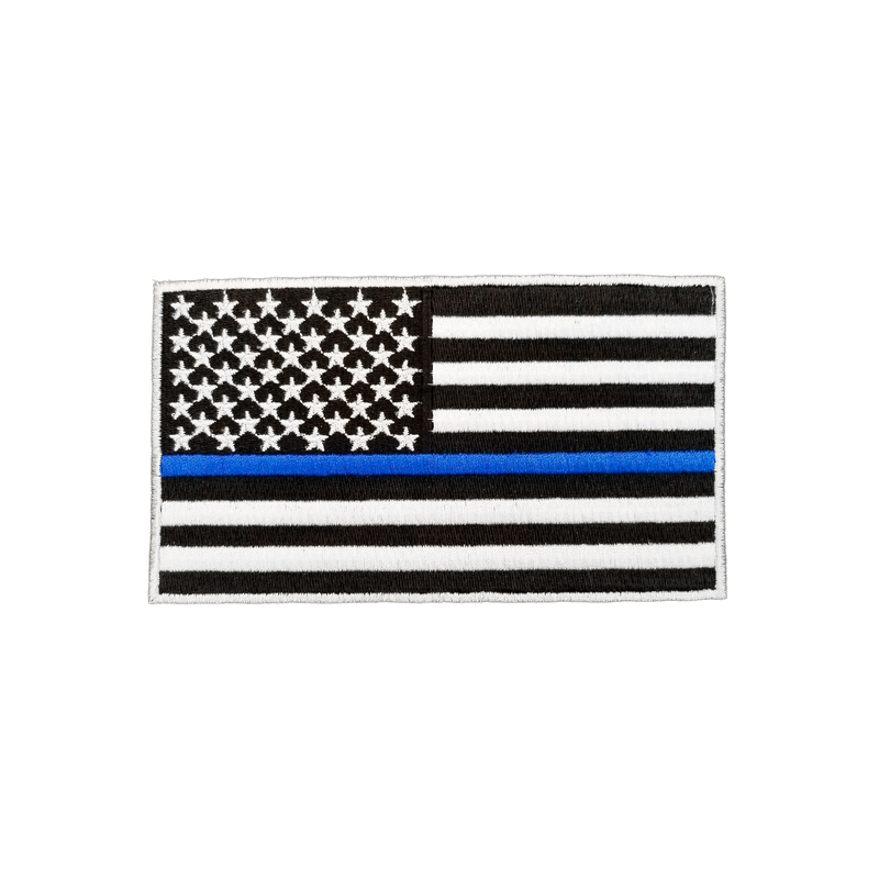 Stock Embroidery – Thin Blue Line American Flag