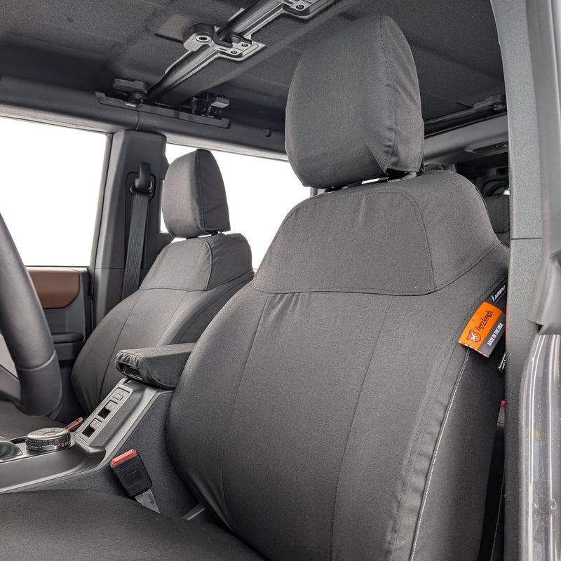 Antimicrobial Bucket Seat Covers & Console Cover for 4-Door Ford Bronco