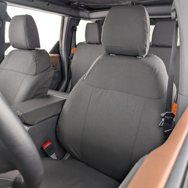Antimicrobial Bucket Seat Covers & Console Cover for 4-Door Ford Bronco