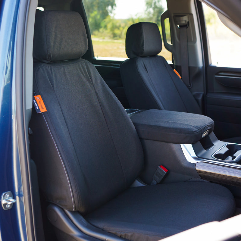Antimicrobial Seat Covers with Center Console Cover for Chevy & GMC Trucks