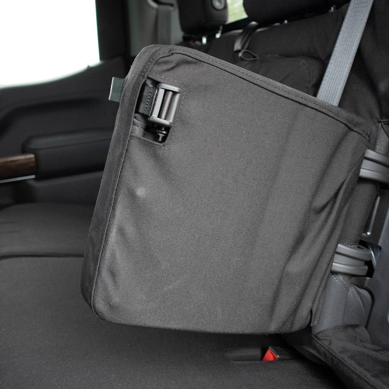 TigerTough seat cover does not restrict storage door functionality