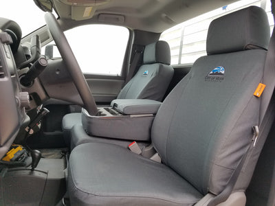 Chevy truck with gray TigerTough Ironweave seat covers.