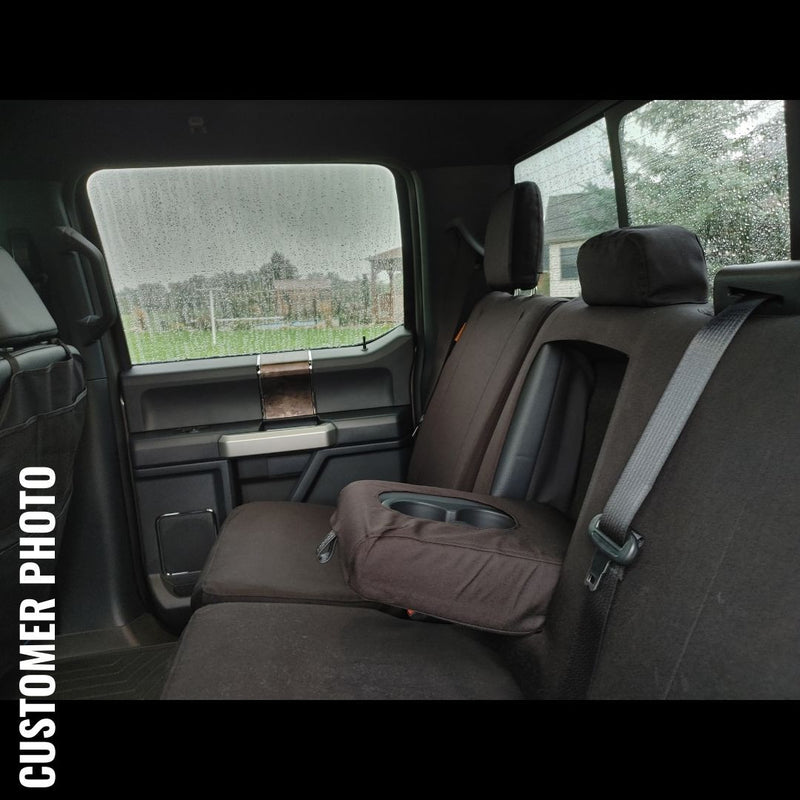 TigerTough waterproof seat covers, custom fit seat covers for Ford Truck rear seat, works with folding armrest