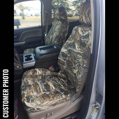 Chevy truck with Kanati TigerTough Sportweave seat covers.