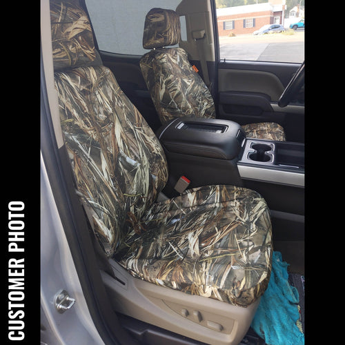 Chevy truck with Kanati TigerTough Sportweave seat covers.