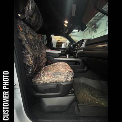 TigerTough seat covers for a RAM truck in Kanati Camo