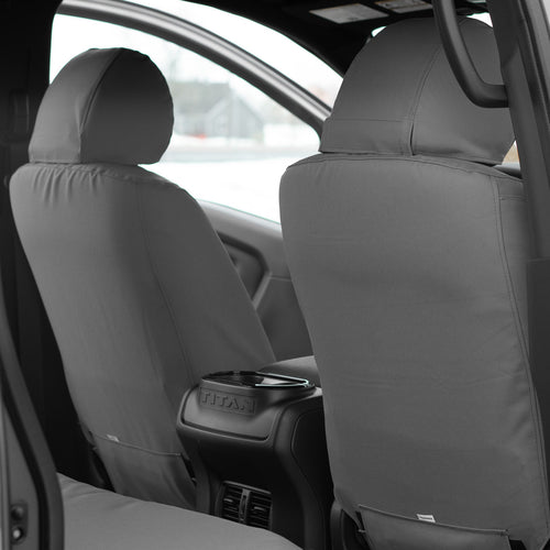TigerTough Nissan Titan Heavy Duty Front Seat Covers - Rear View