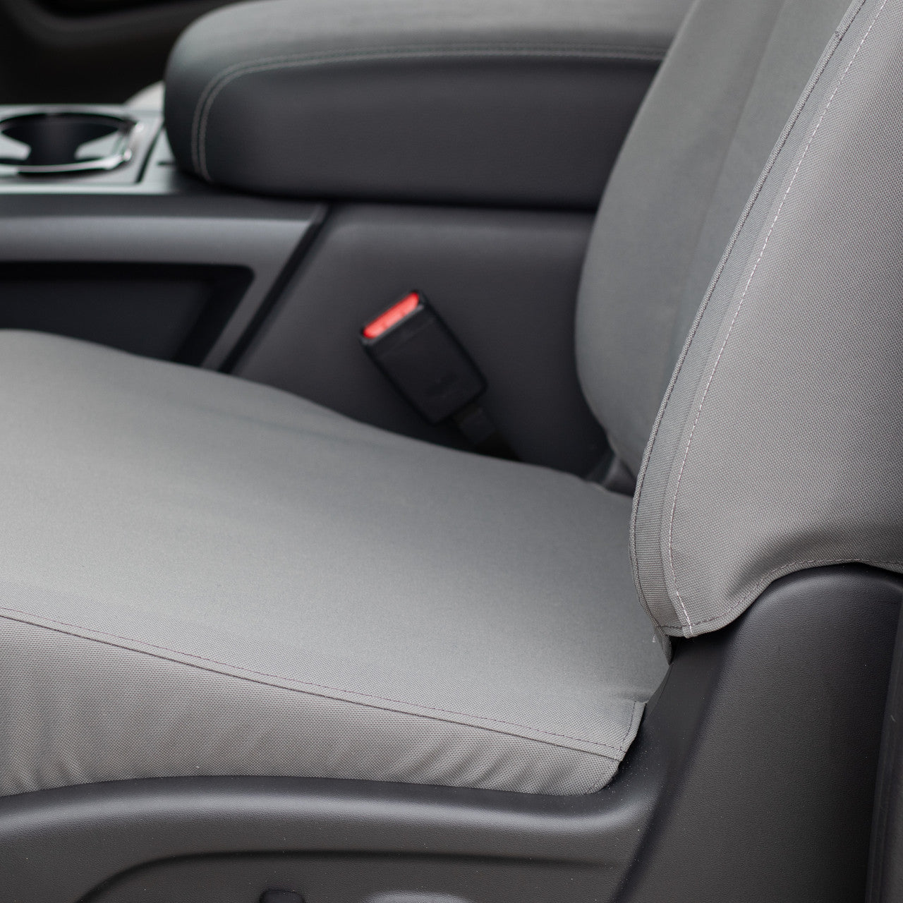 TigerTough Nissan Titan Heavy Duty Front Seat Covers - Seat bottom detail. Wow that fits so good.