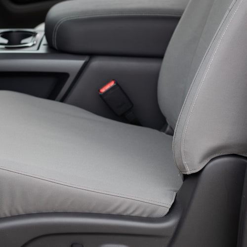 TigerTough Nissan Titan Heavy Duty Front Seat Covers - Seat bottom detail. Wow that fits so good.