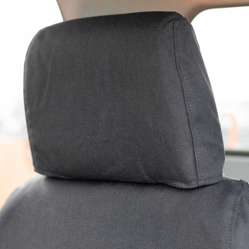 The seat cover comes with a headrest cover
