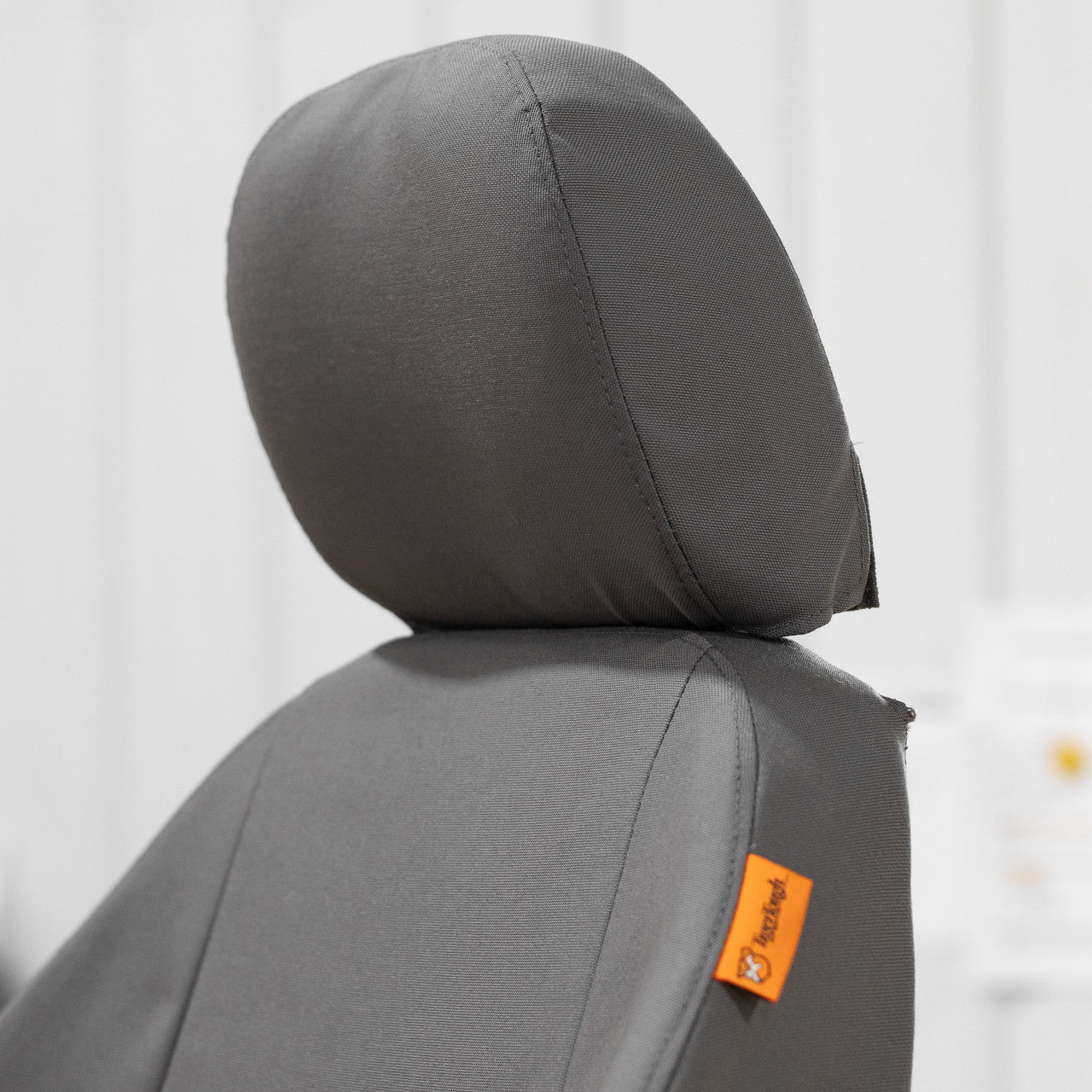 Heavy duty CASE Excavator Seat cover - Headrest detail