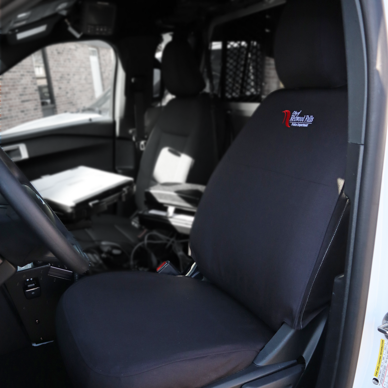 Ford Police Interceptor Utility Seat with Black TigerTough Seat Cover