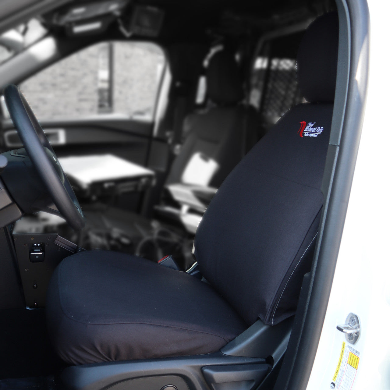 Ford Police Interceptor Utility Seat with Black TigerTough Seat Cover