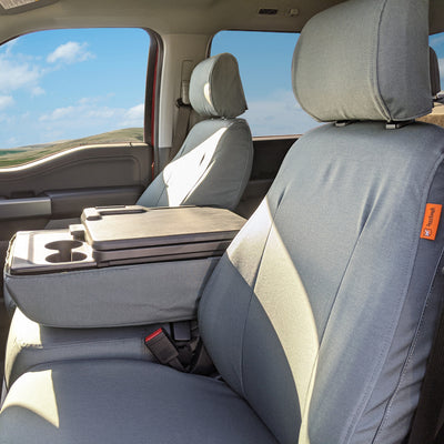 2021 Ford F150 with gray TigerTough seat cover