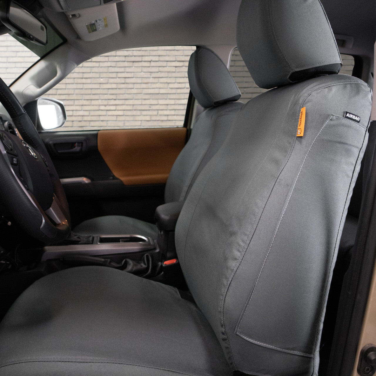 TigerTough Gray Seat Covers on a Toyota Tacoma