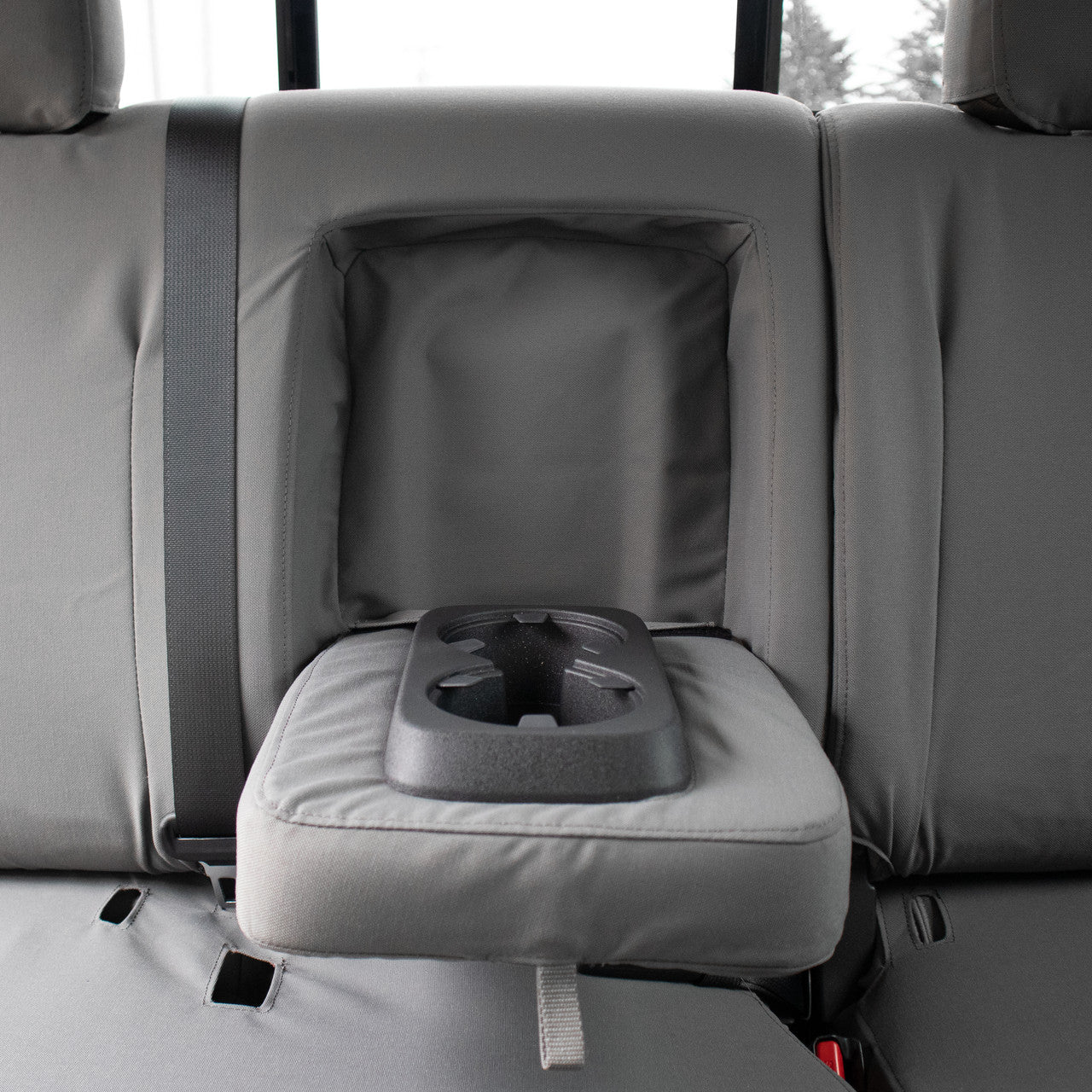Universal 5-Seat Car Seat Cover Set – Front & Rear Protector, Black/Gray, Polyester