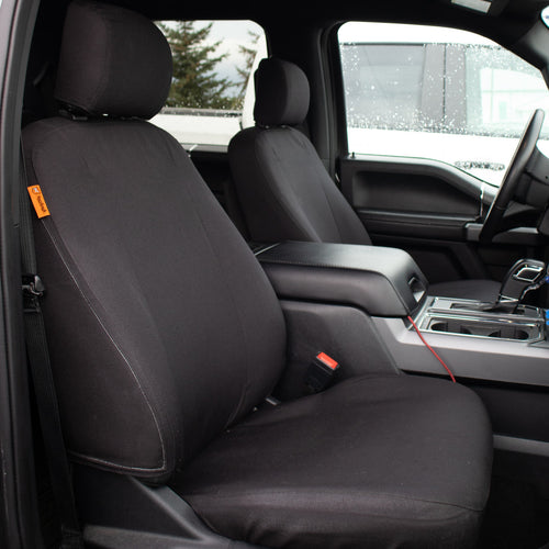Ford Police F150 with black TigerTough seat covers.
