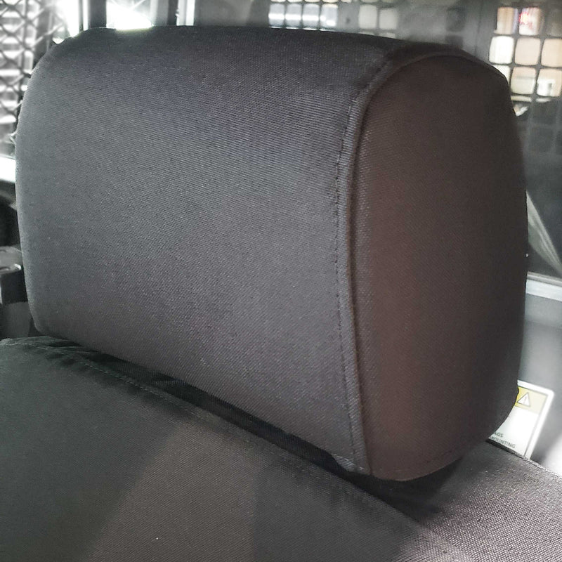 Chevy Tahoe with black TigerTough Tactical police specific seat covers.